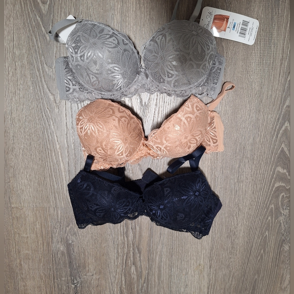 NWT René Rofé 36C Extreme Push-Up Lace Bra Set – Lot of 3 - Picture 2 of 8